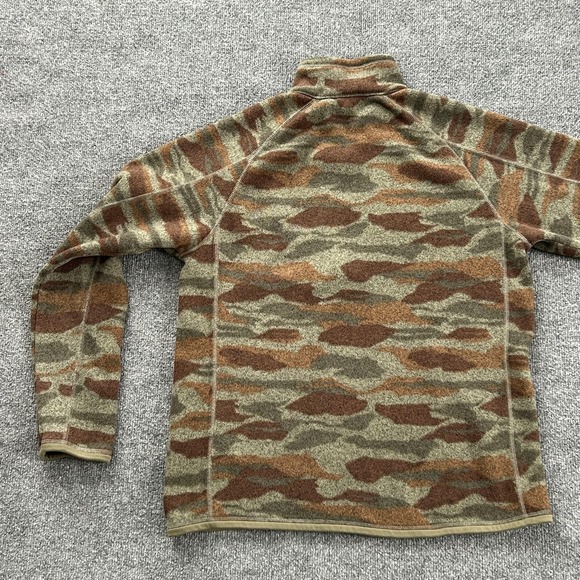 Patagonia Pullover Mens Large Green Camo Better Sweater 1/4 Zip Fleece - Picture 9 of 9